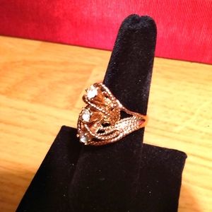 18K Gold Plated Cocktail Ring Size 7